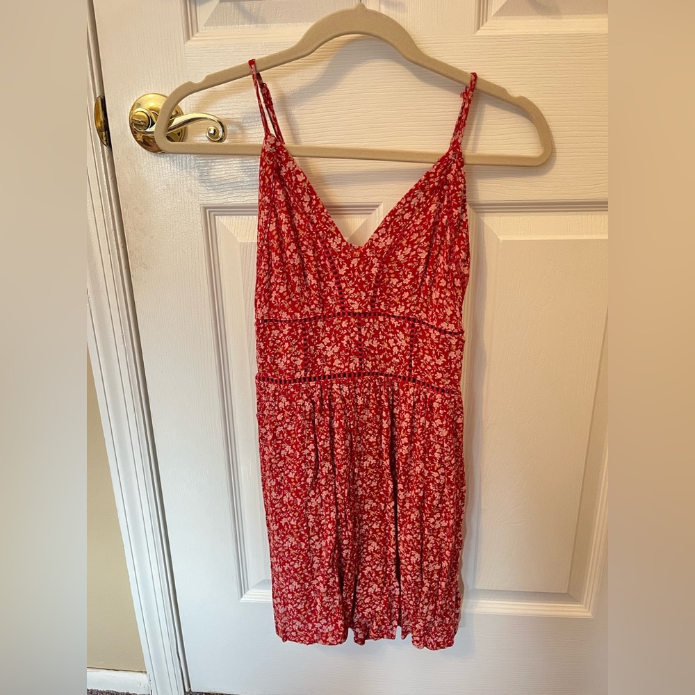 Red Floral Romper - American Eagle AE